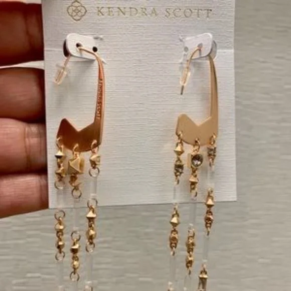 KENDRA SCOTT NWT Corza Rose Gold Statement Earring - Picture 4 of 5